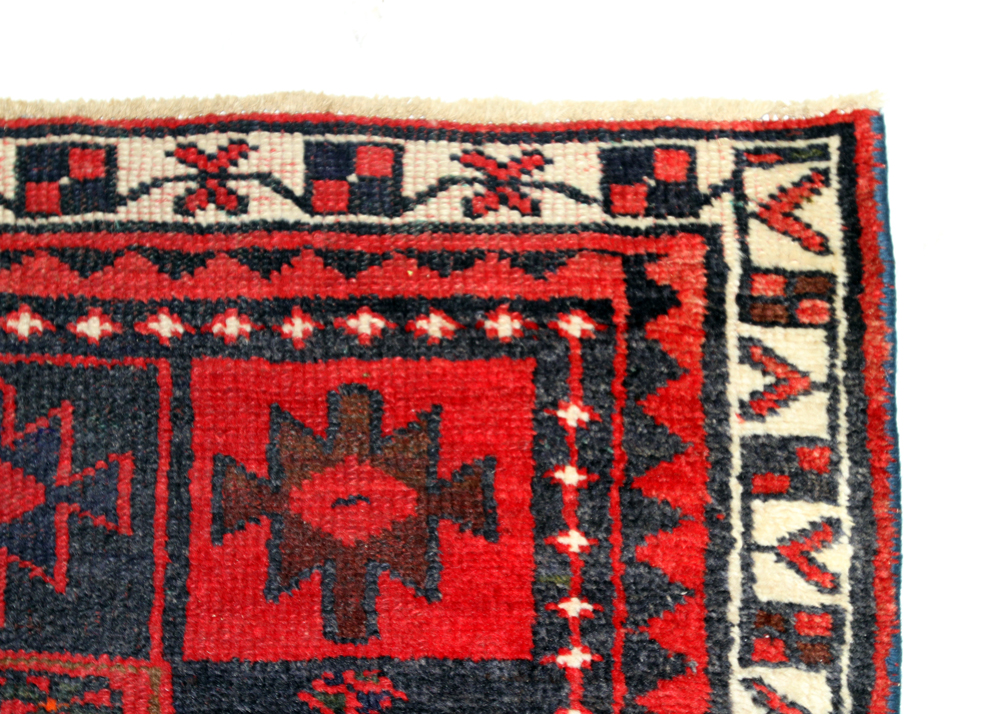Hand-Knotted Vintage Persian Qashqai Area Rug