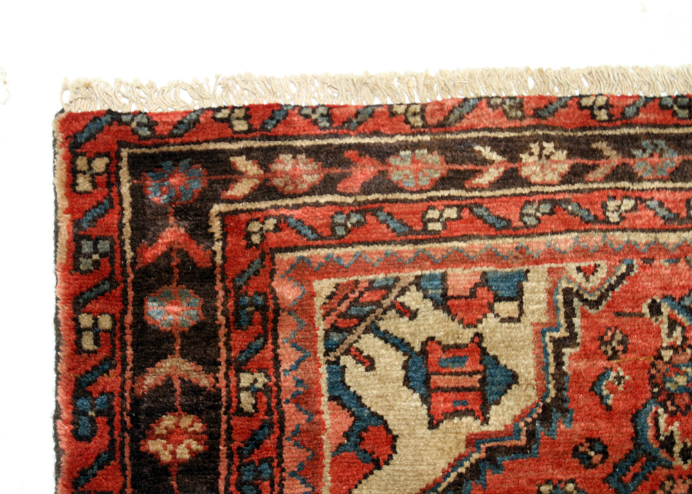 Hand-Knotted Vintage Persian Malayer Carpet Runner