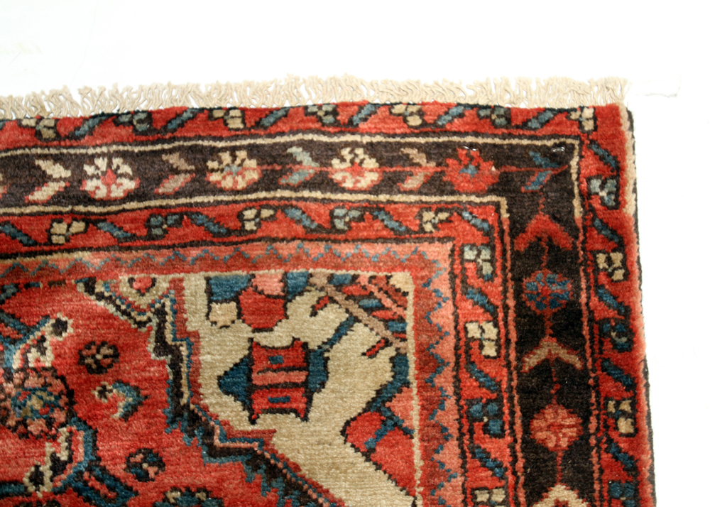 Hand-Knotted Vintage Persian Malayer Carpet Runner