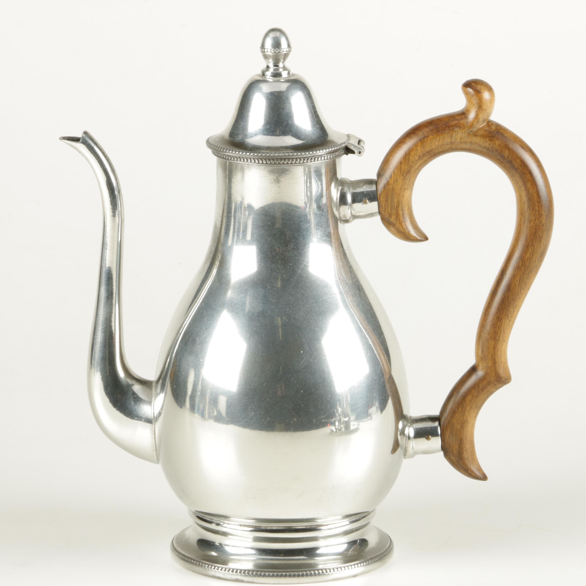 Queen Art and International Pewter Tea and Coffee Service Pieces