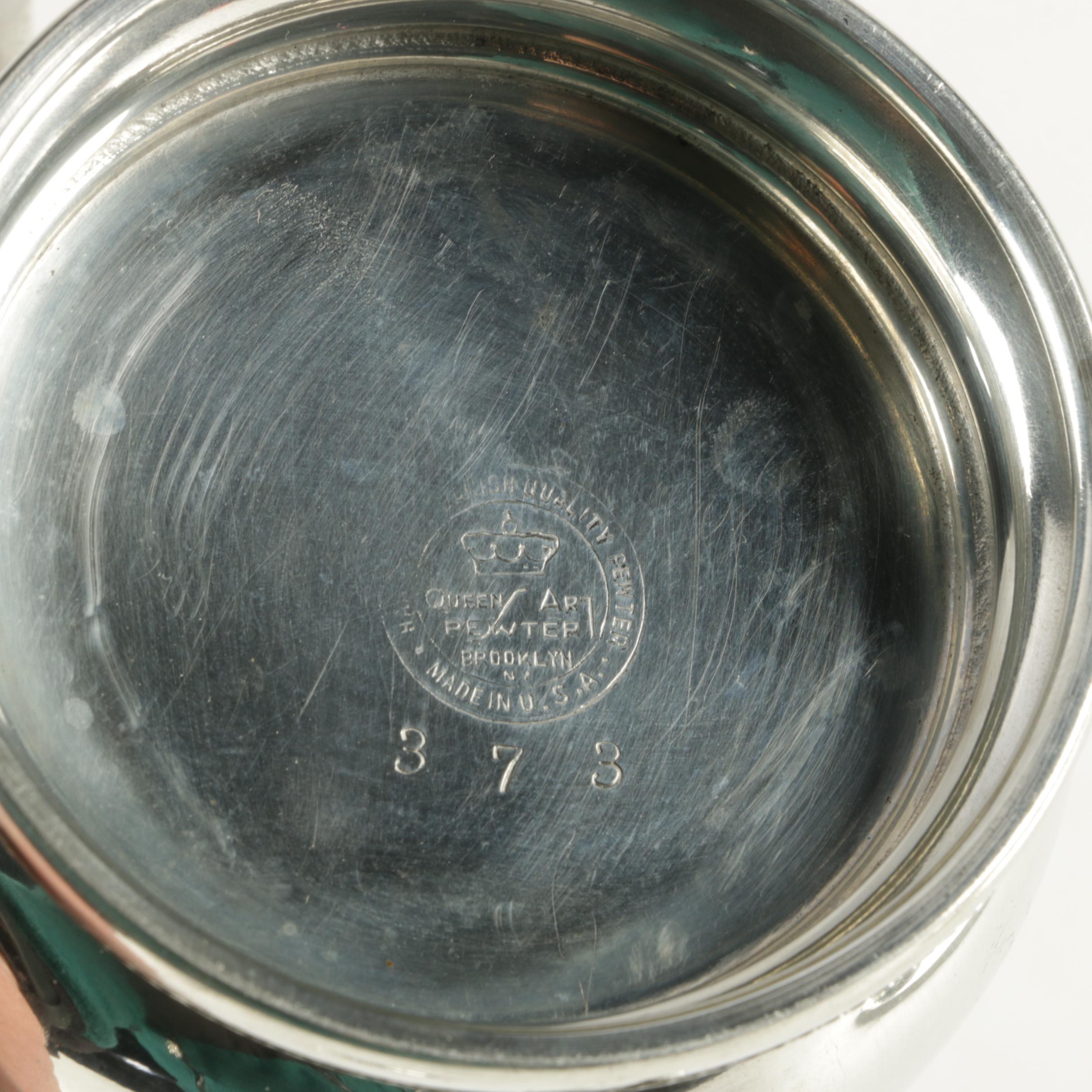 Queen Art and International Pewter Tea and Coffee Service Pieces