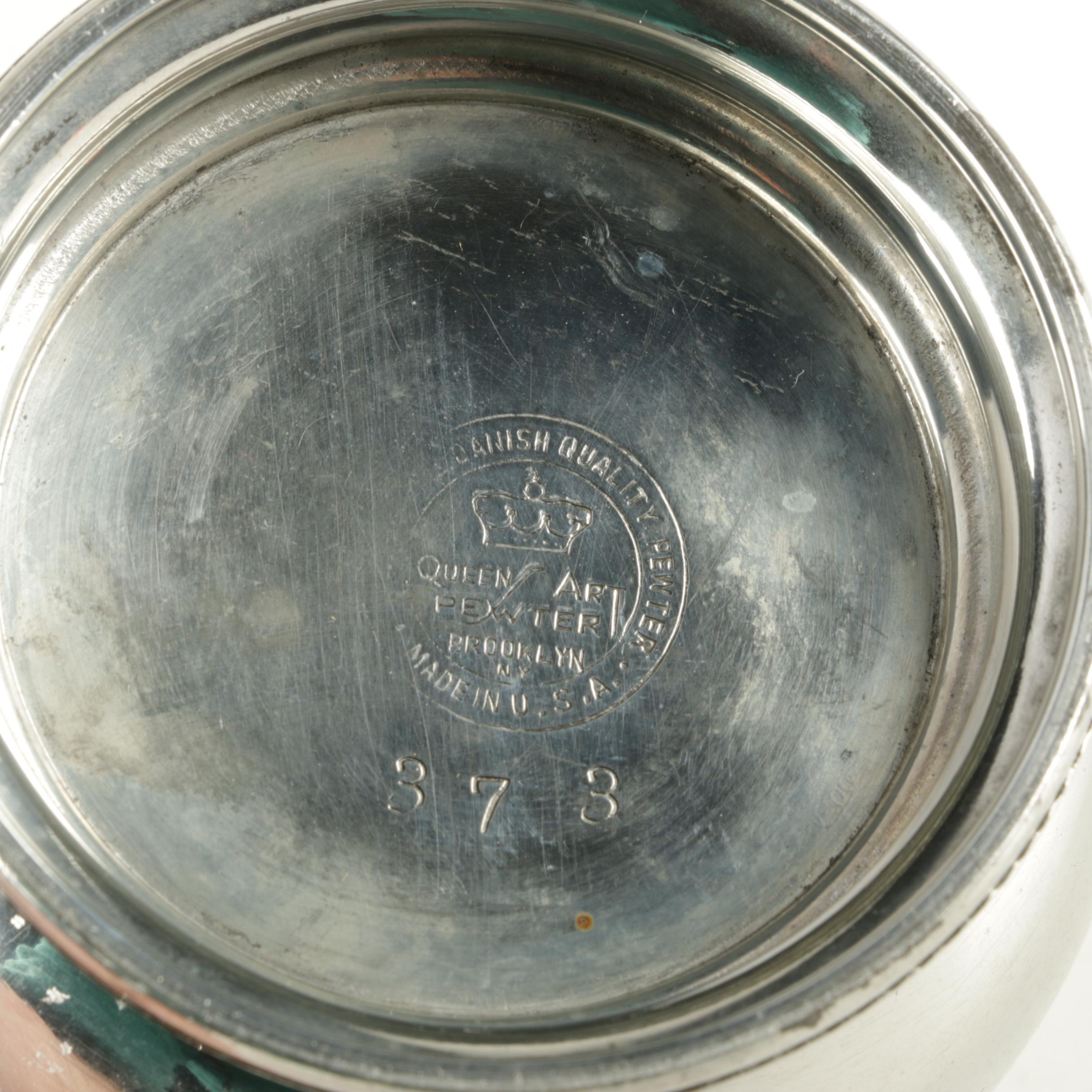 Queen Art and International Pewter Tea and Coffee Service Pieces