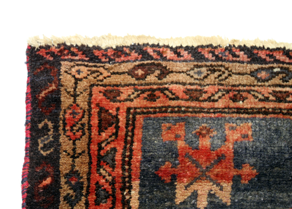 Hand-Knotted Persian Kurdish Area Rug