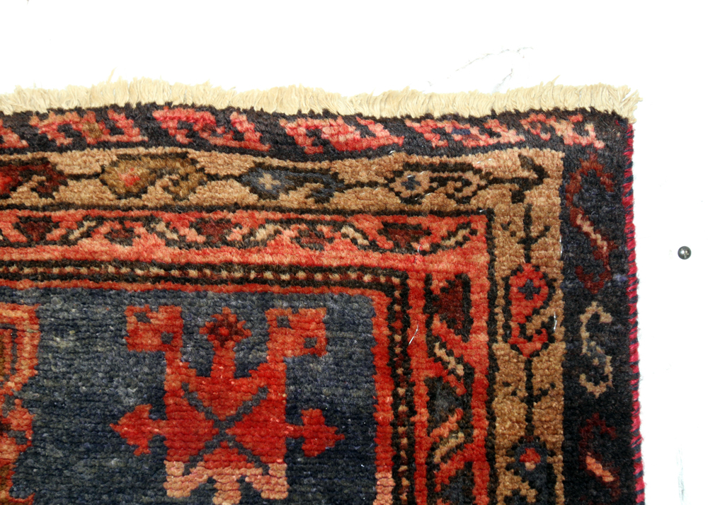 Hand-Knotted Persian Kurdish Area Rug