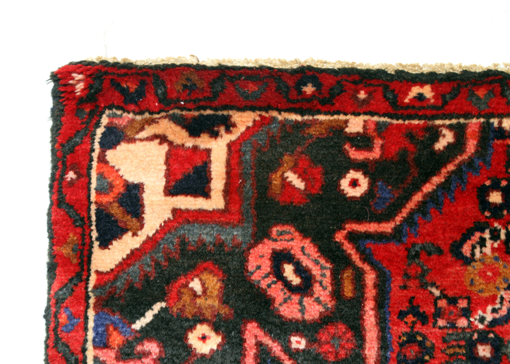 Vintage Hand-Knotted Persian Sarouk Area Rug