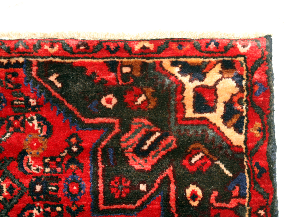 Vintage Hand-Knotted Persian Sarouk Area Rug