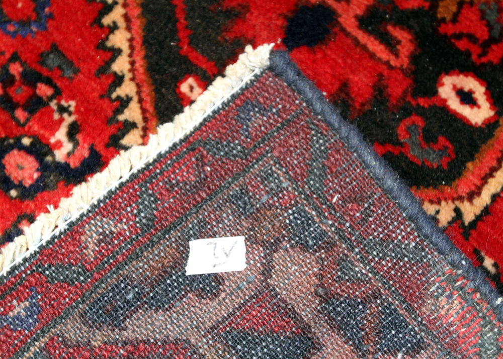 Vintage Hand-Knotted Persian Sarouk Area Rug