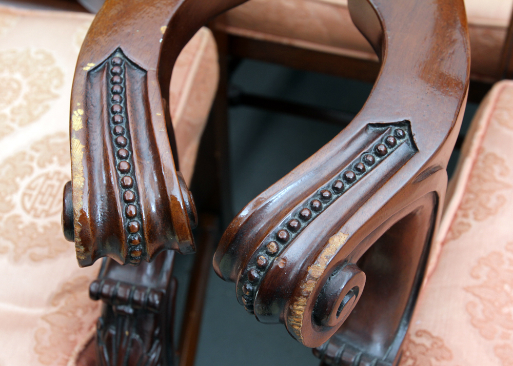 Set of Chinese Chippendale Style Mahogany Dining Chairs