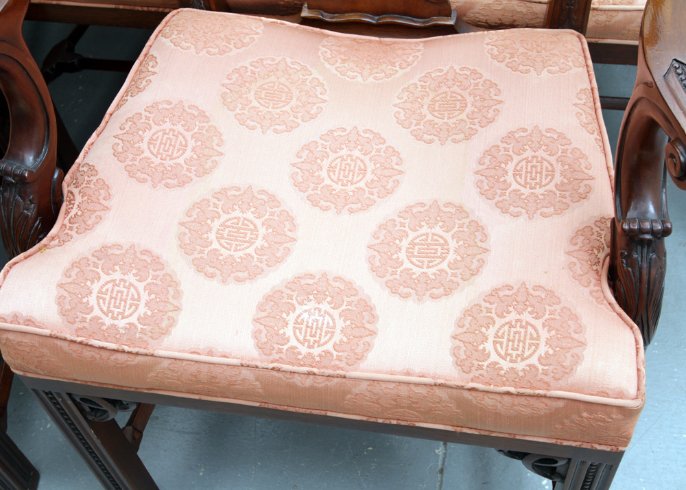 Set of Chinese Chippendale Style Mahogany Dining Chairs