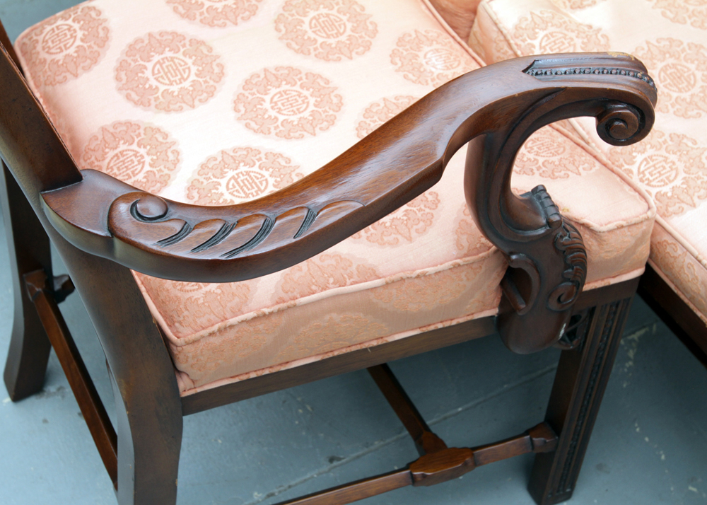 Set of Chinese Chippendale Style Mahogany Dining Chairs