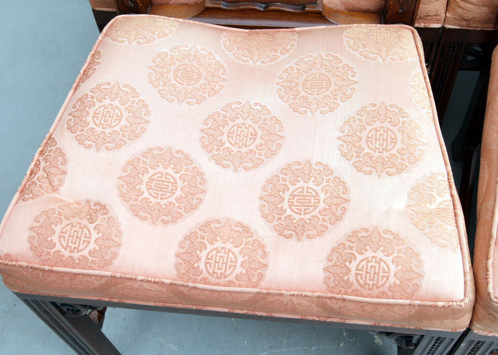 Set of Chinese Chippendale Style Mahogany Dining Chairs