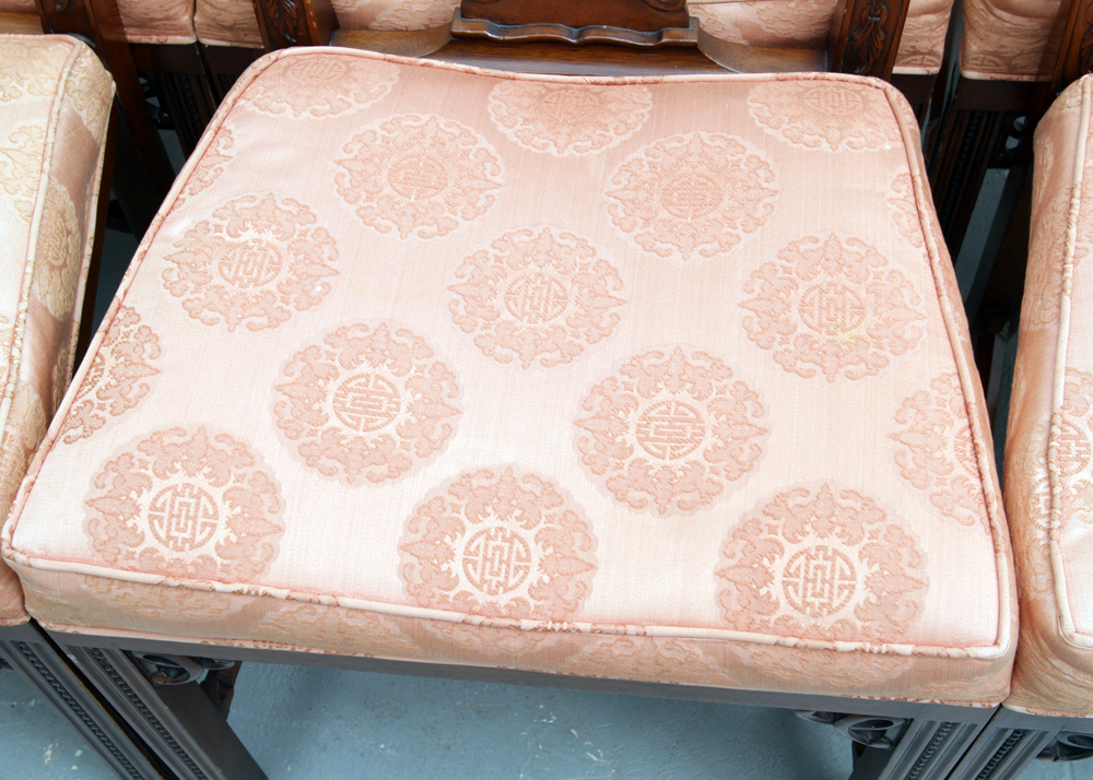 Set of Chinese Chippendale Style Mahogany Dining Chairs