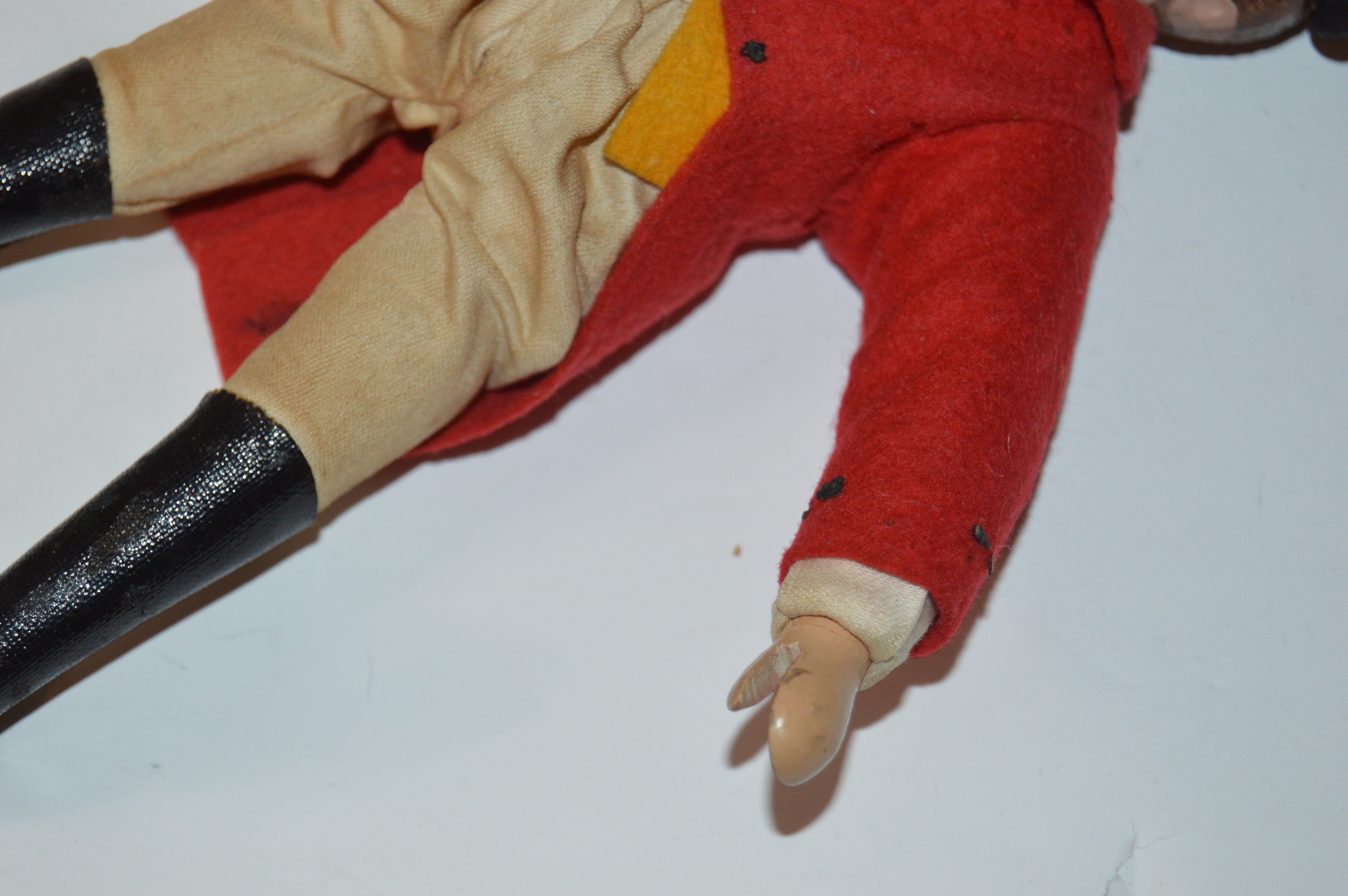 Schoenhut Ringmaster Doll and Female Bisque Doll