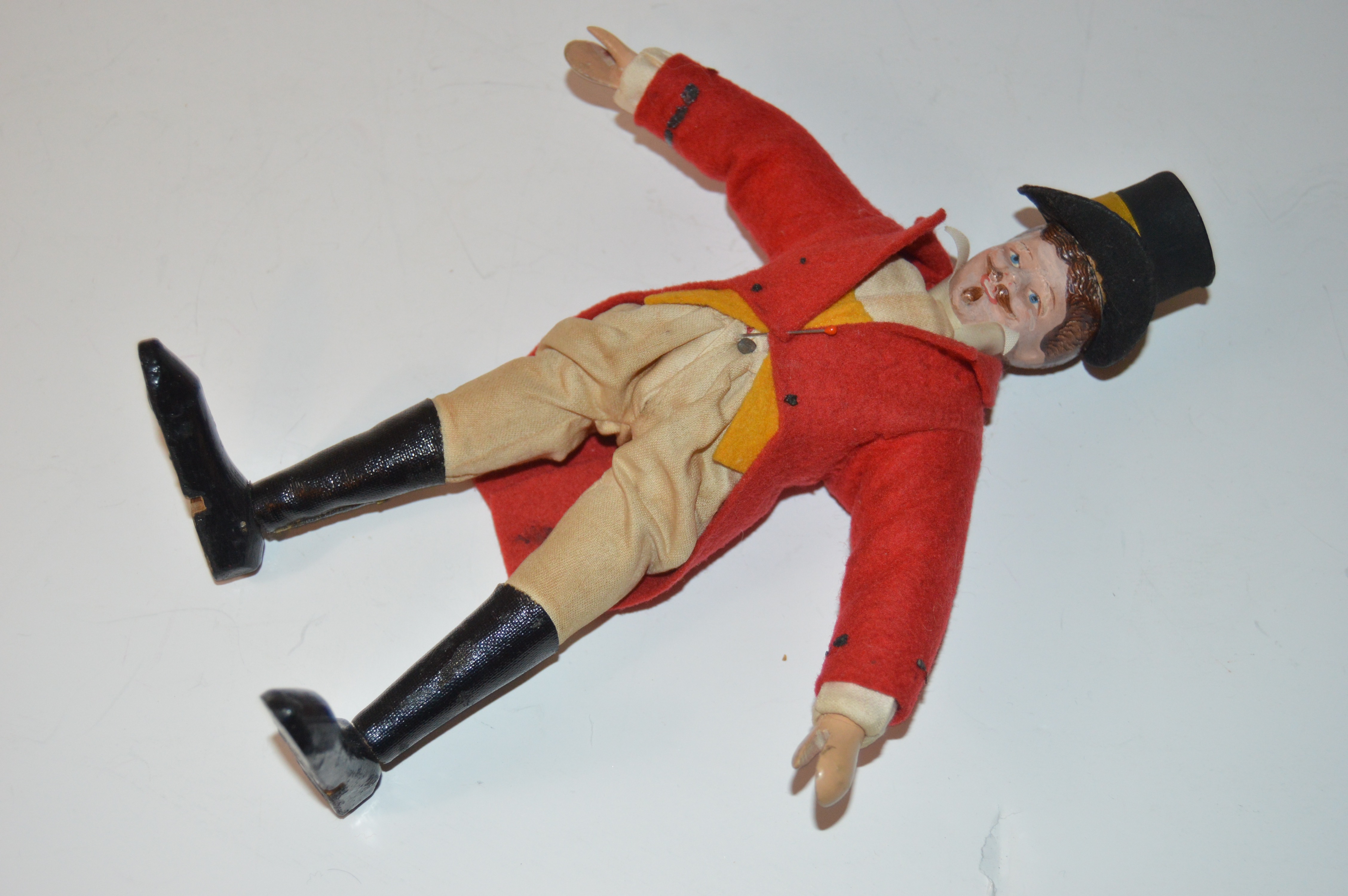 Schoenhut Ringmaster Doll and Female Bisque Doll