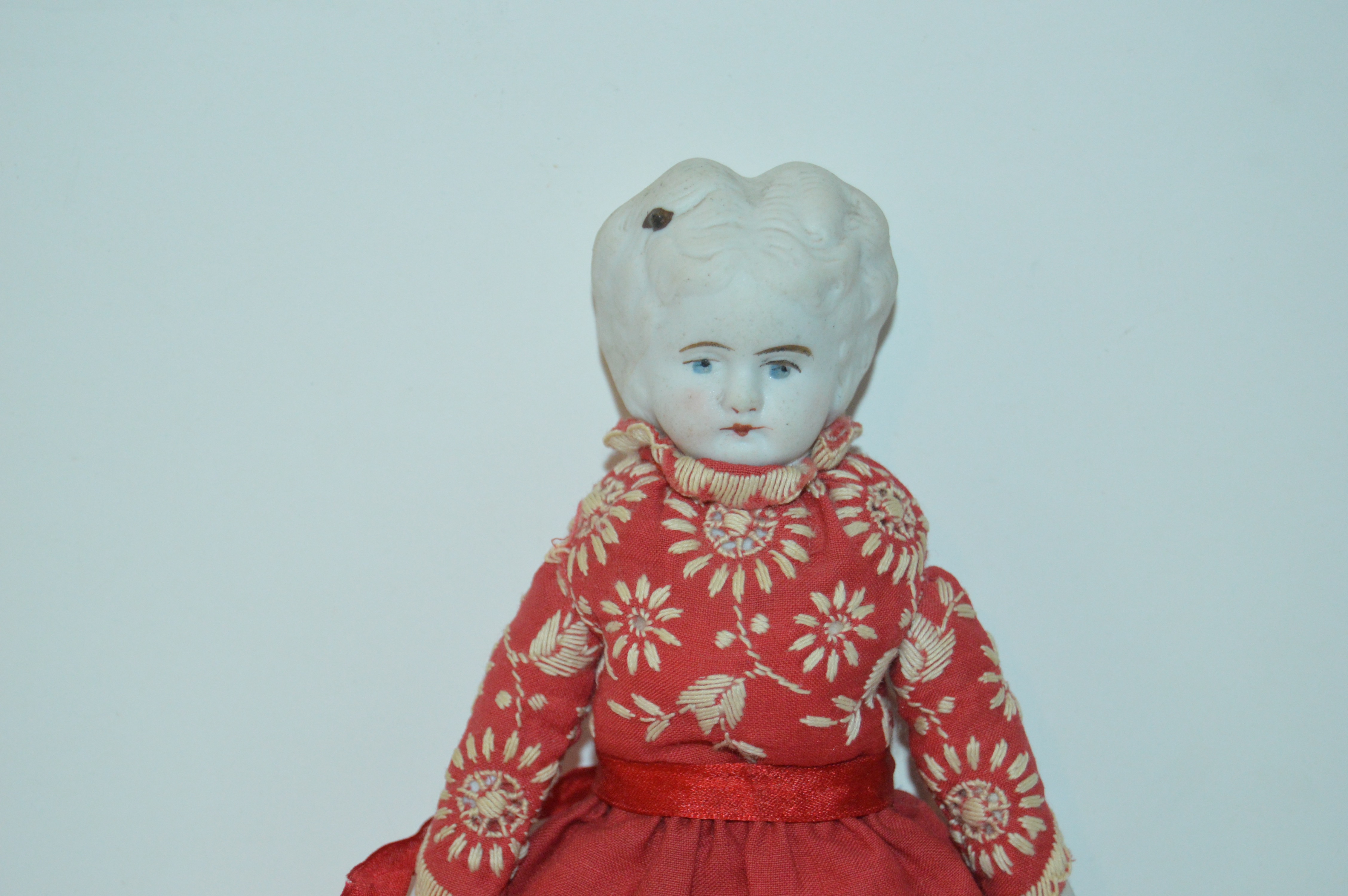 Schoenhut Ringmaster Doll and Female Bisque Doll