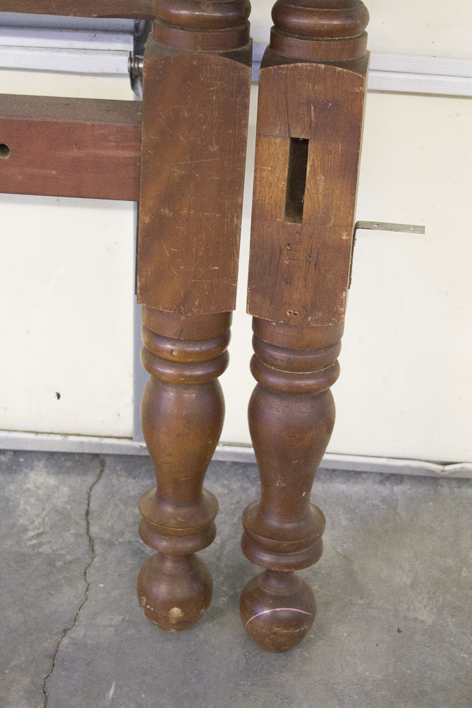 Antique Walnut Cannon Ball Bed Frame Parts
