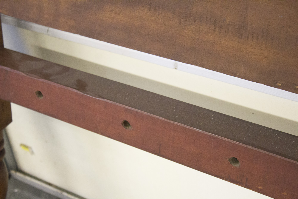 Antique Walnut Cannon Ball Bed Frame Parts