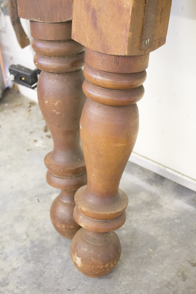 Antique Walnut Cannon Ball Bed Frame Parts