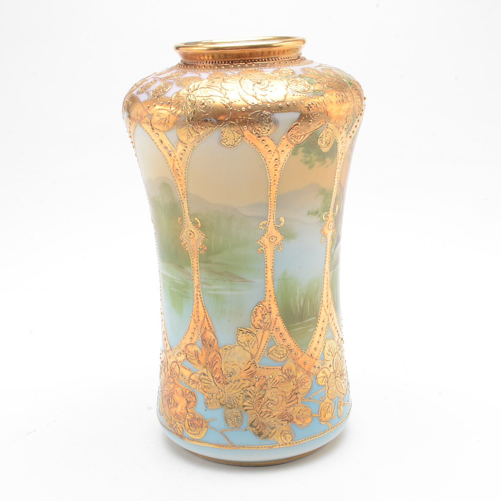Hand-Painted Nippon Vases