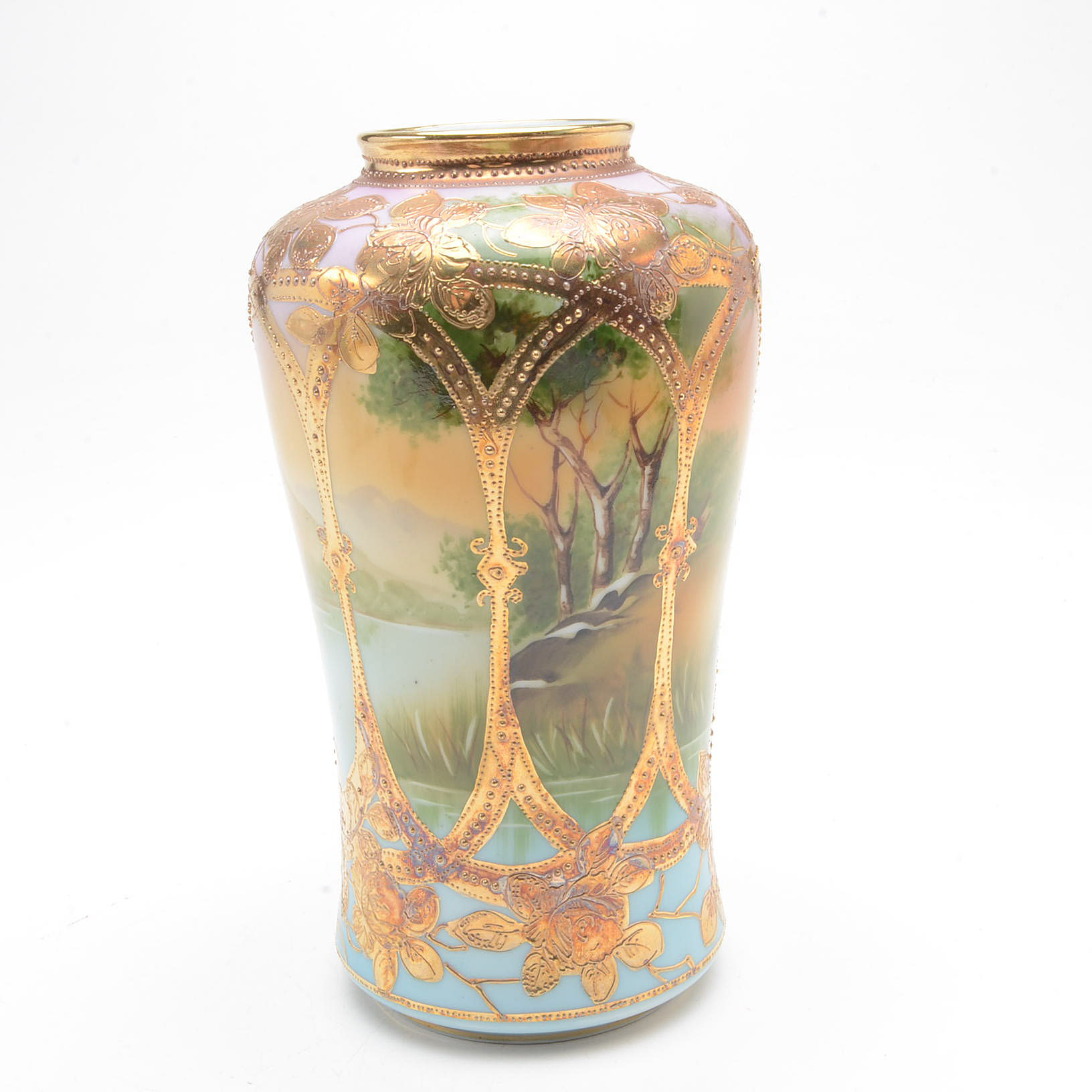 Hand-Painted Nippon Vases