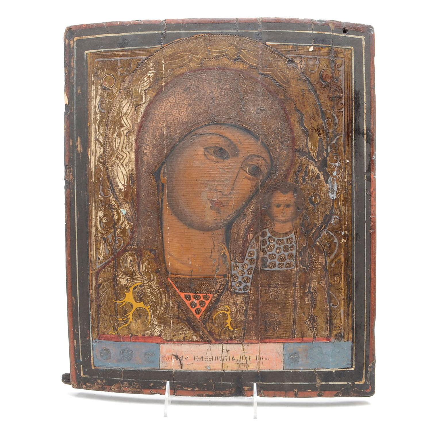 19th C. Our Lady of Kazan Russian Panel