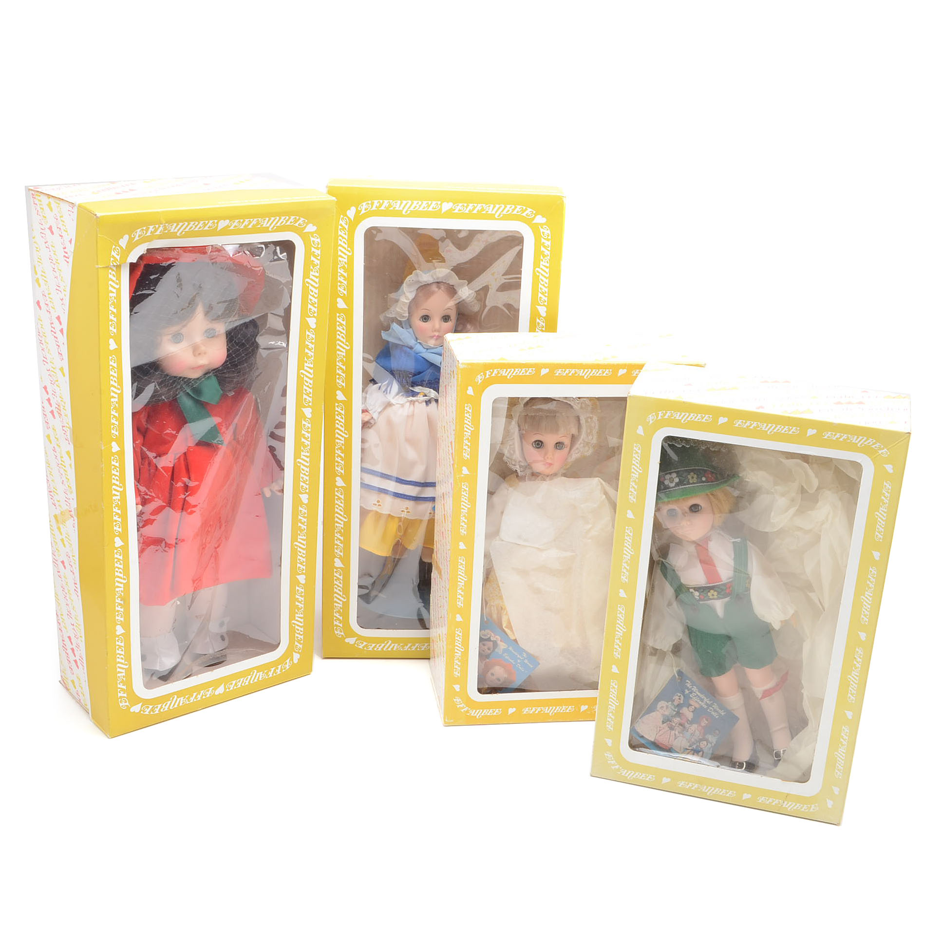 Four Effanbee Dolls with Boxes