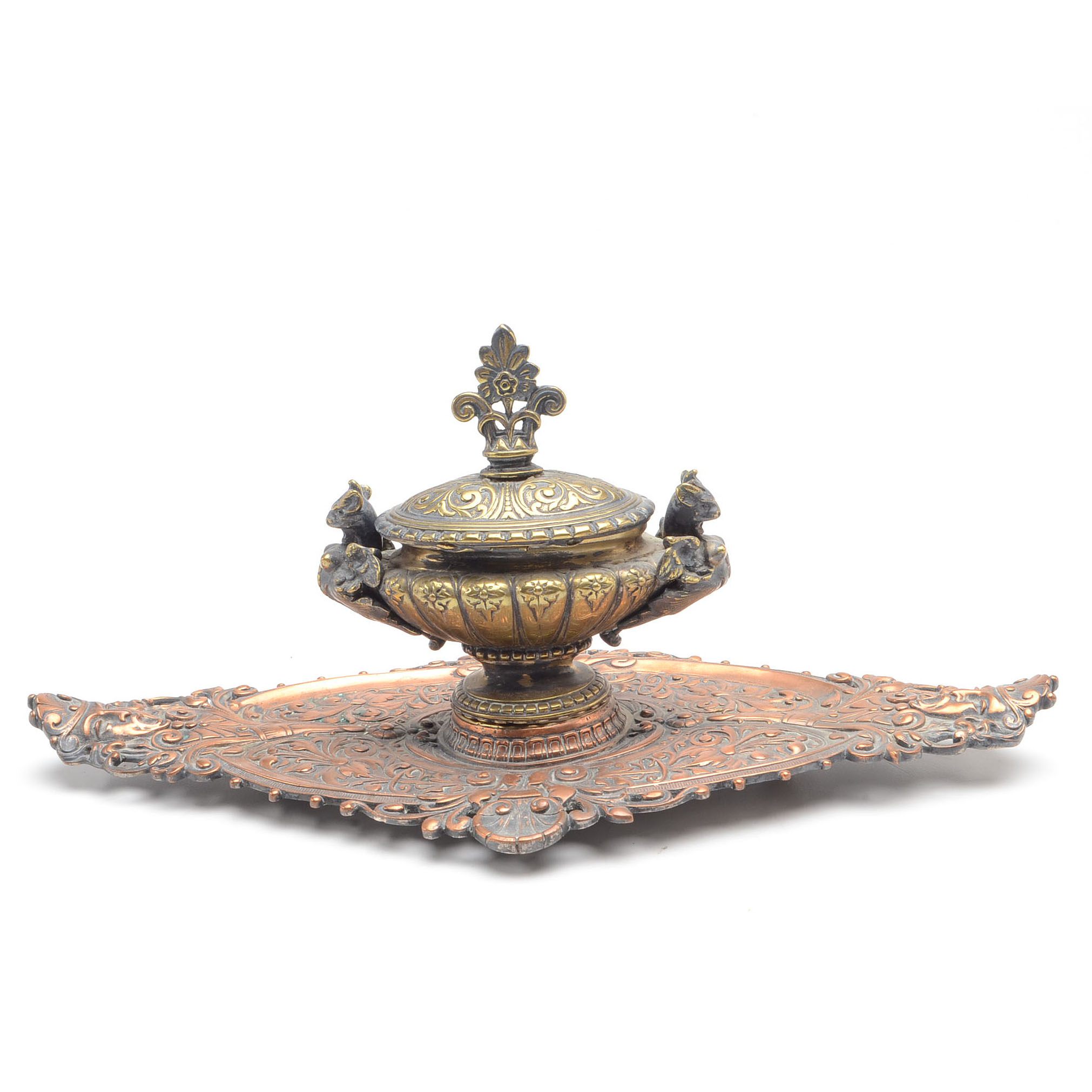 Vintage Metal Inkwell