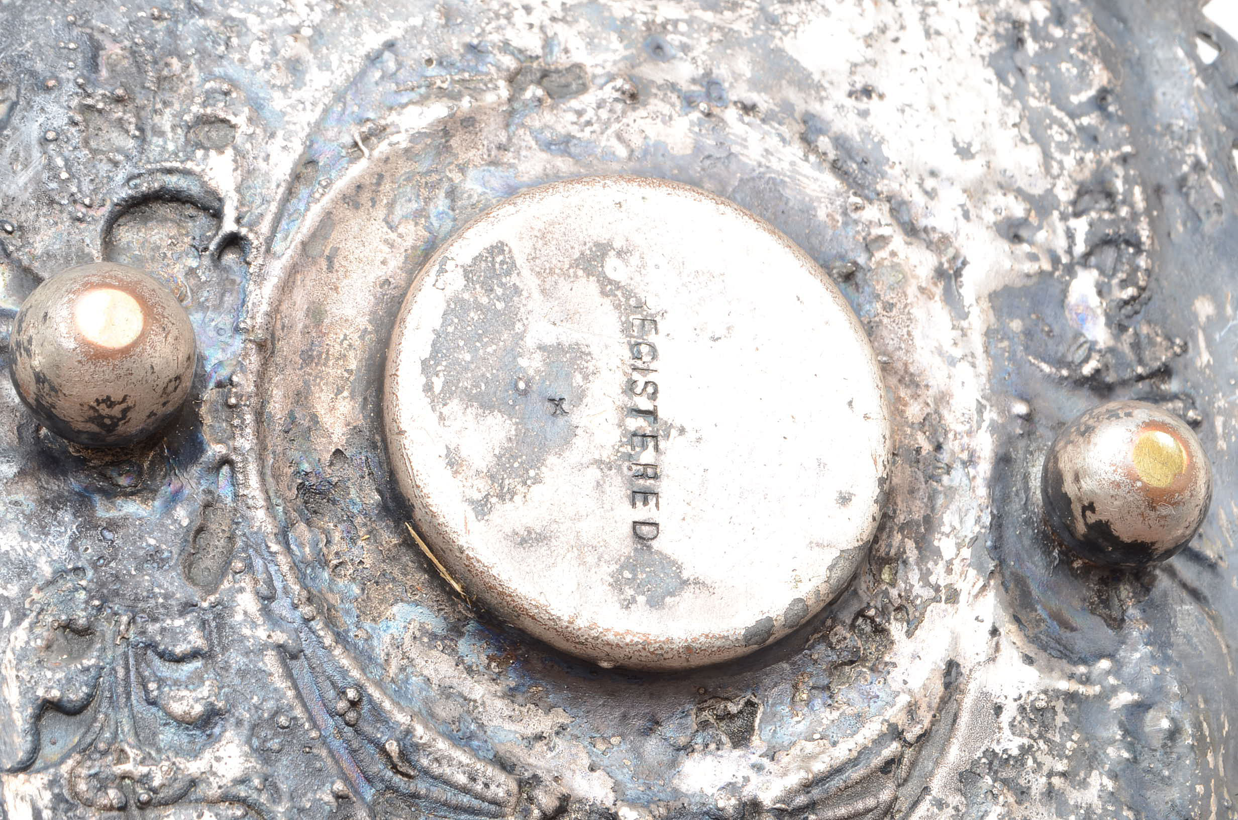 Vintage Metal Inkwell