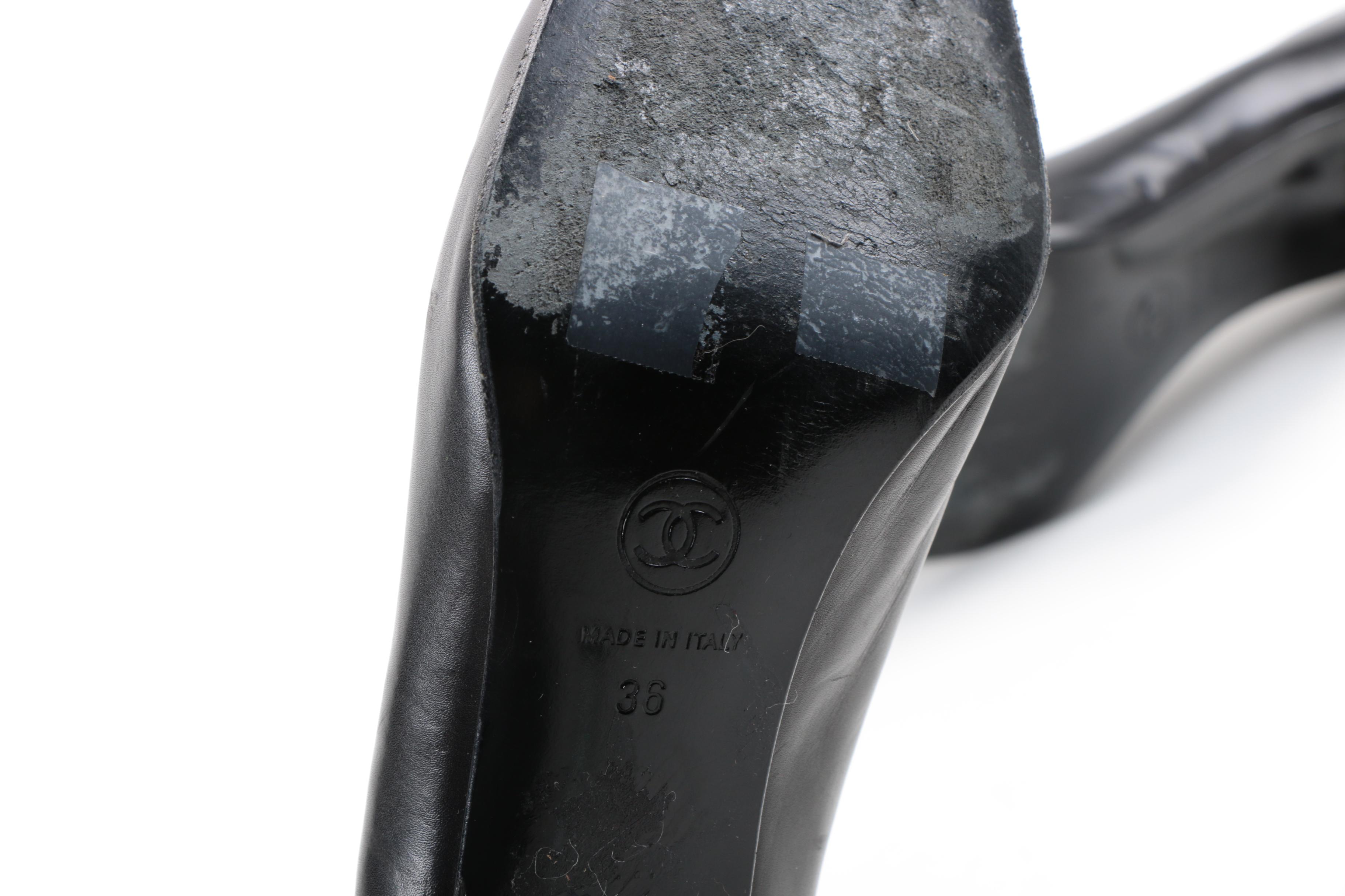 Chanel Black and Cream Stiletto Pumps