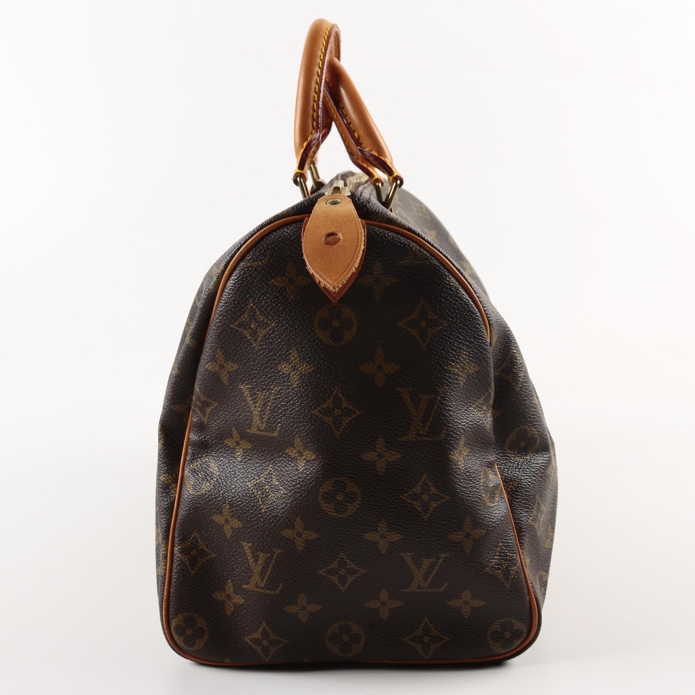1980s Vintage Louis Vuitton Monogram Speedy 35 Bag