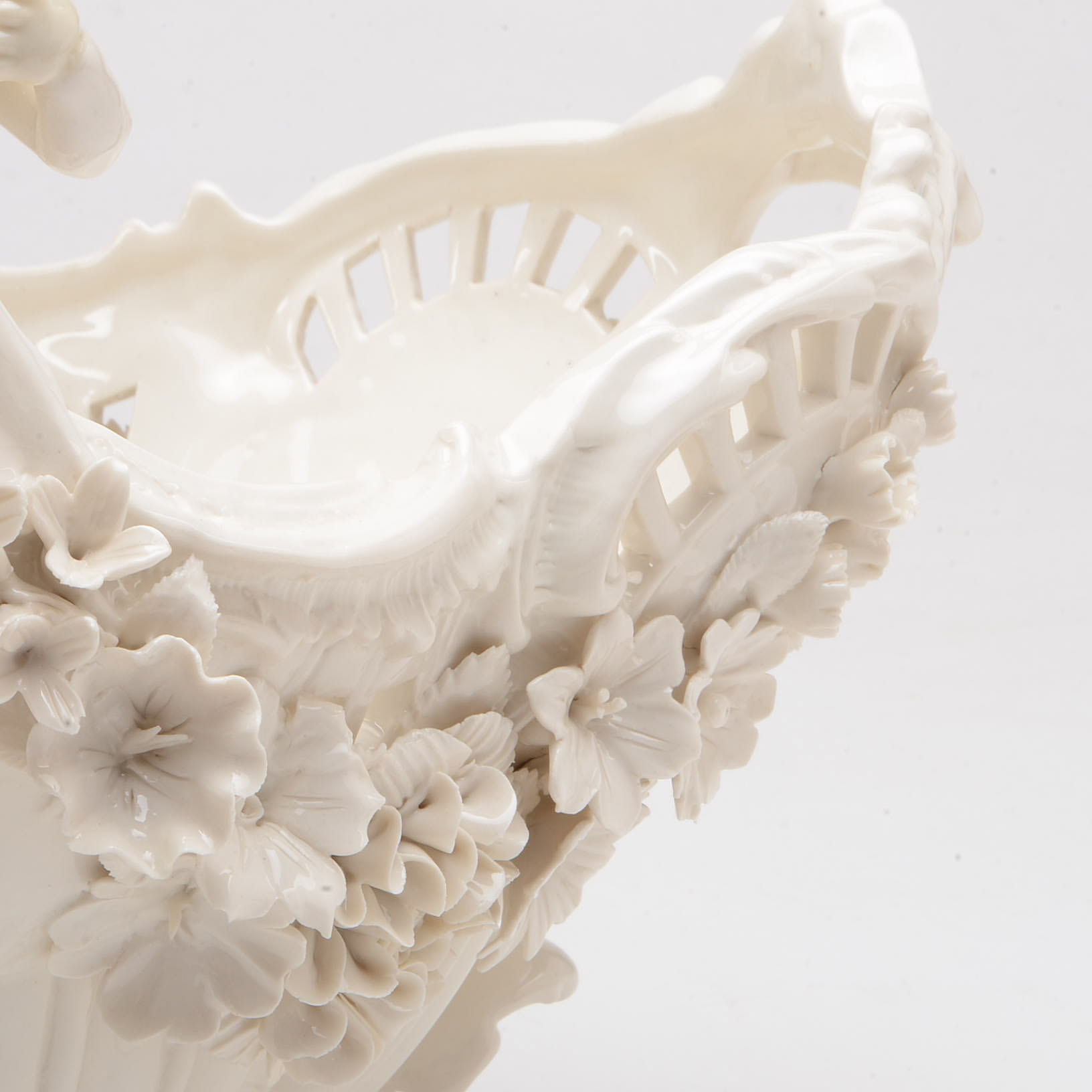 Dresden Style Porcelain Fruit Basket