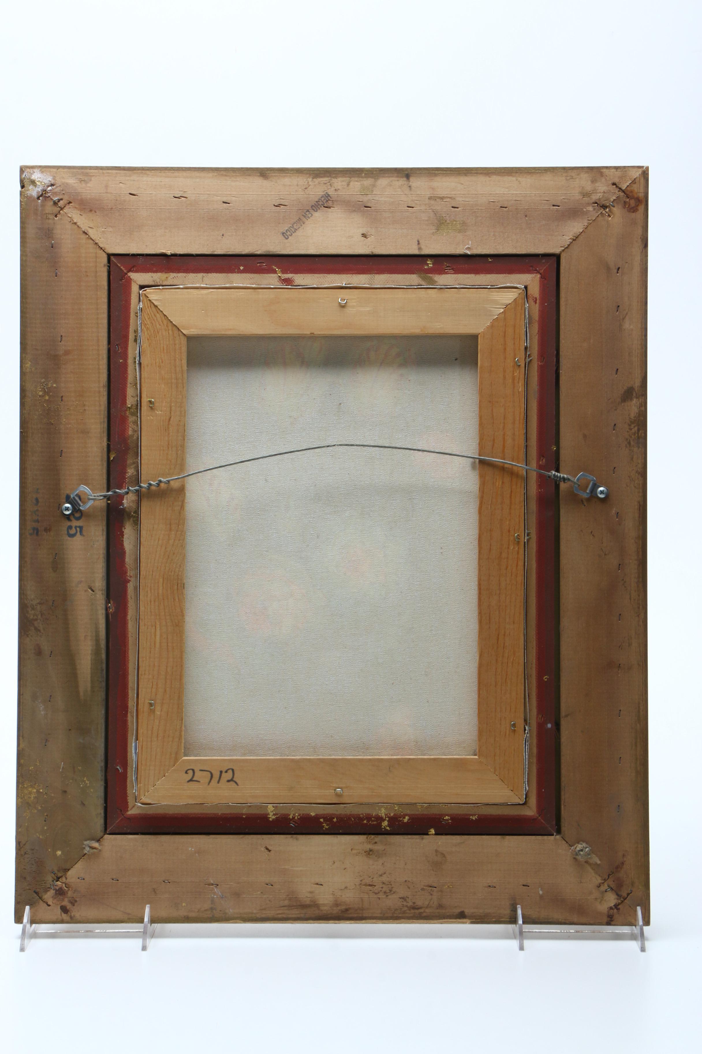 J. Martin Oil Painting on Canvas of Floral Still Life