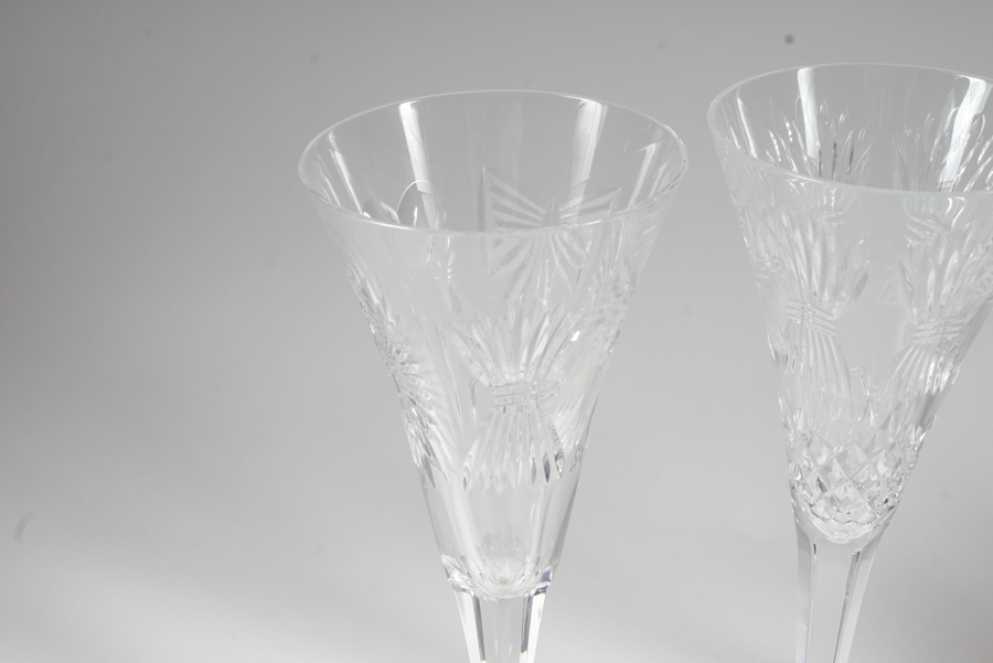 Waterford Crystal "Millennium Series" Champagne Flutes