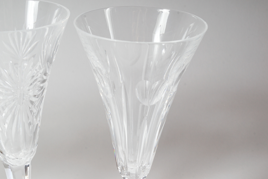Waterford Crystal "Millennium Series" Champagne Flutes