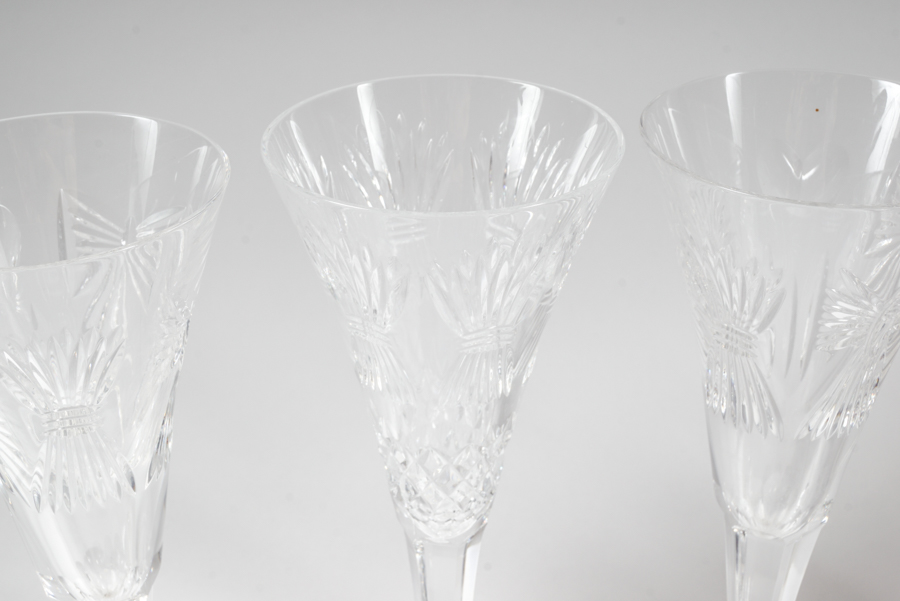 Waterford Crystal "Millennium Series" Champagne Flutes