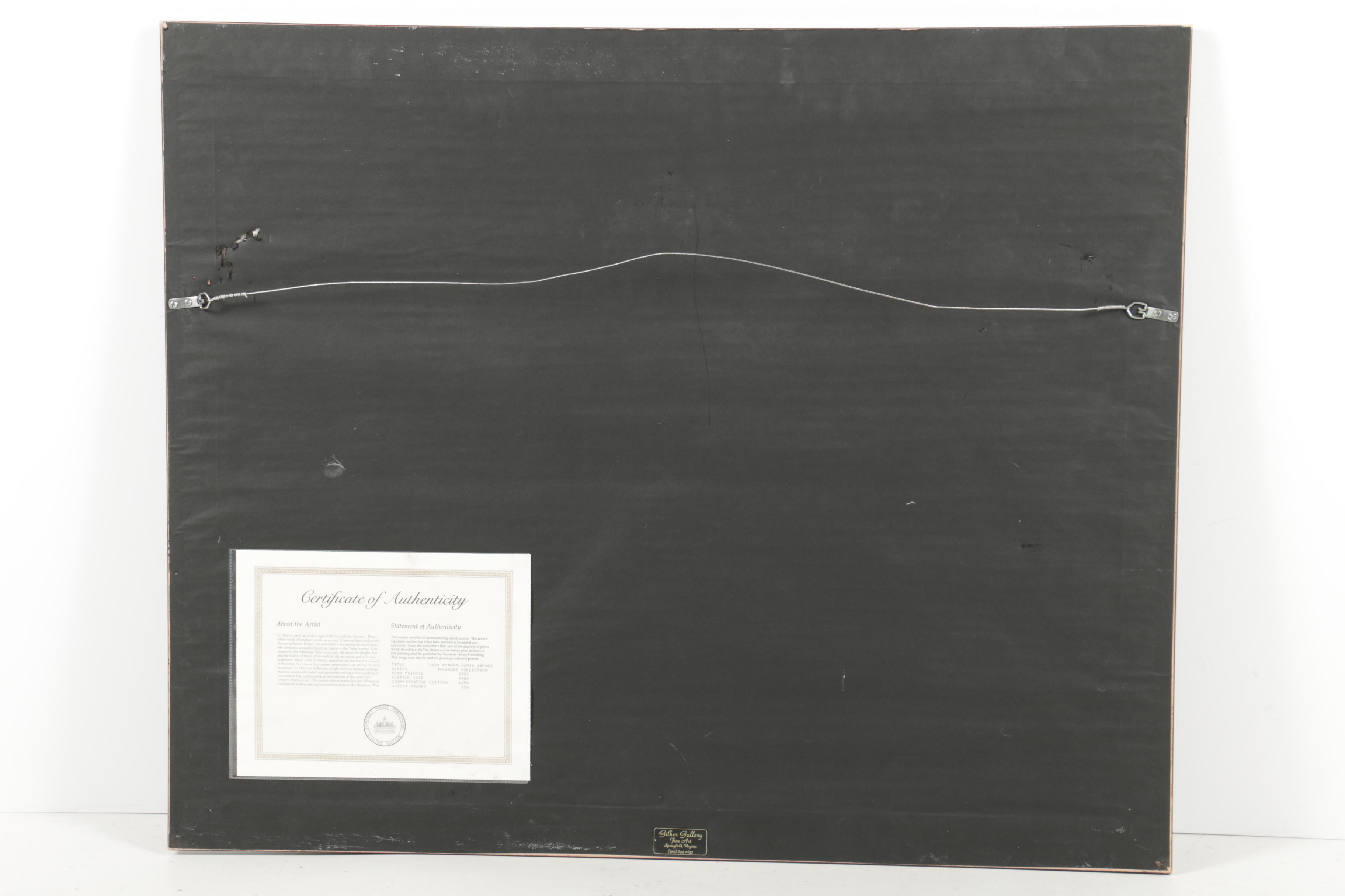 G. Harvey Limited Edition Reproduction Print "1600 Pennsylvania Avenue""