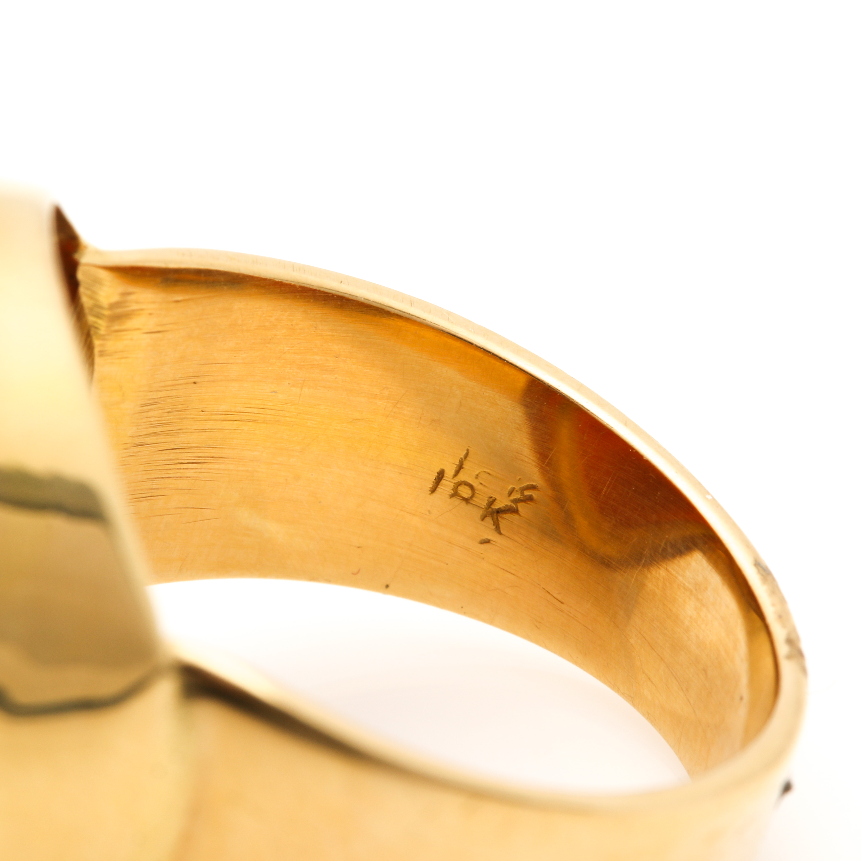 14K Yellow Gold Carnelian Intaglio Ring