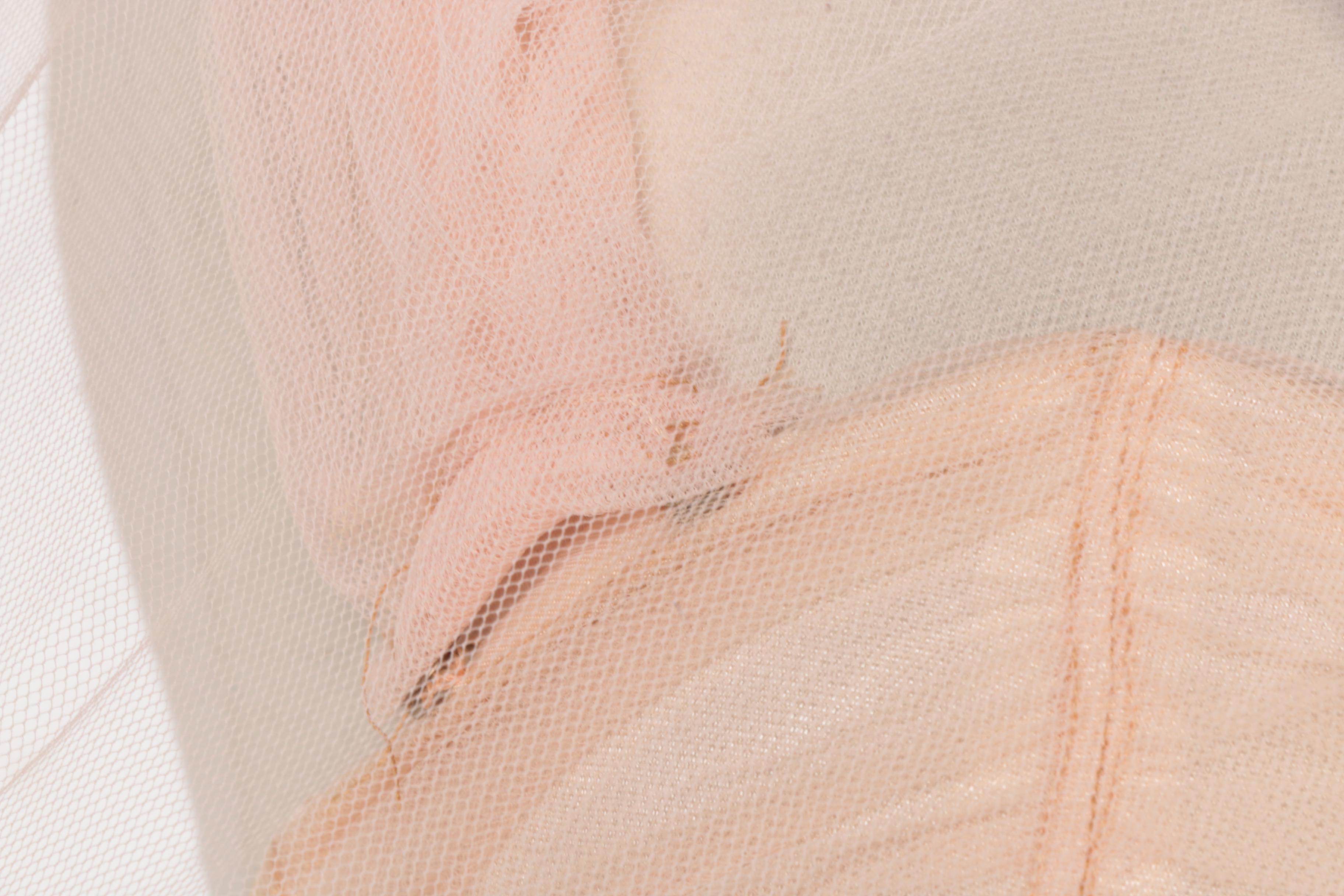 Circa 1950s Vintage Pink Evening Gown