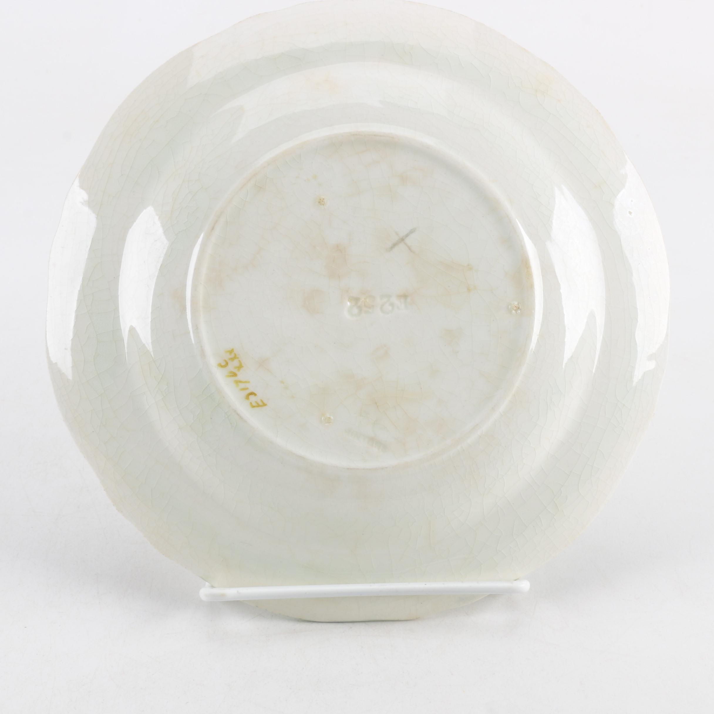 Antique Minton Aesthetic Movement Majolica Botanical Plates