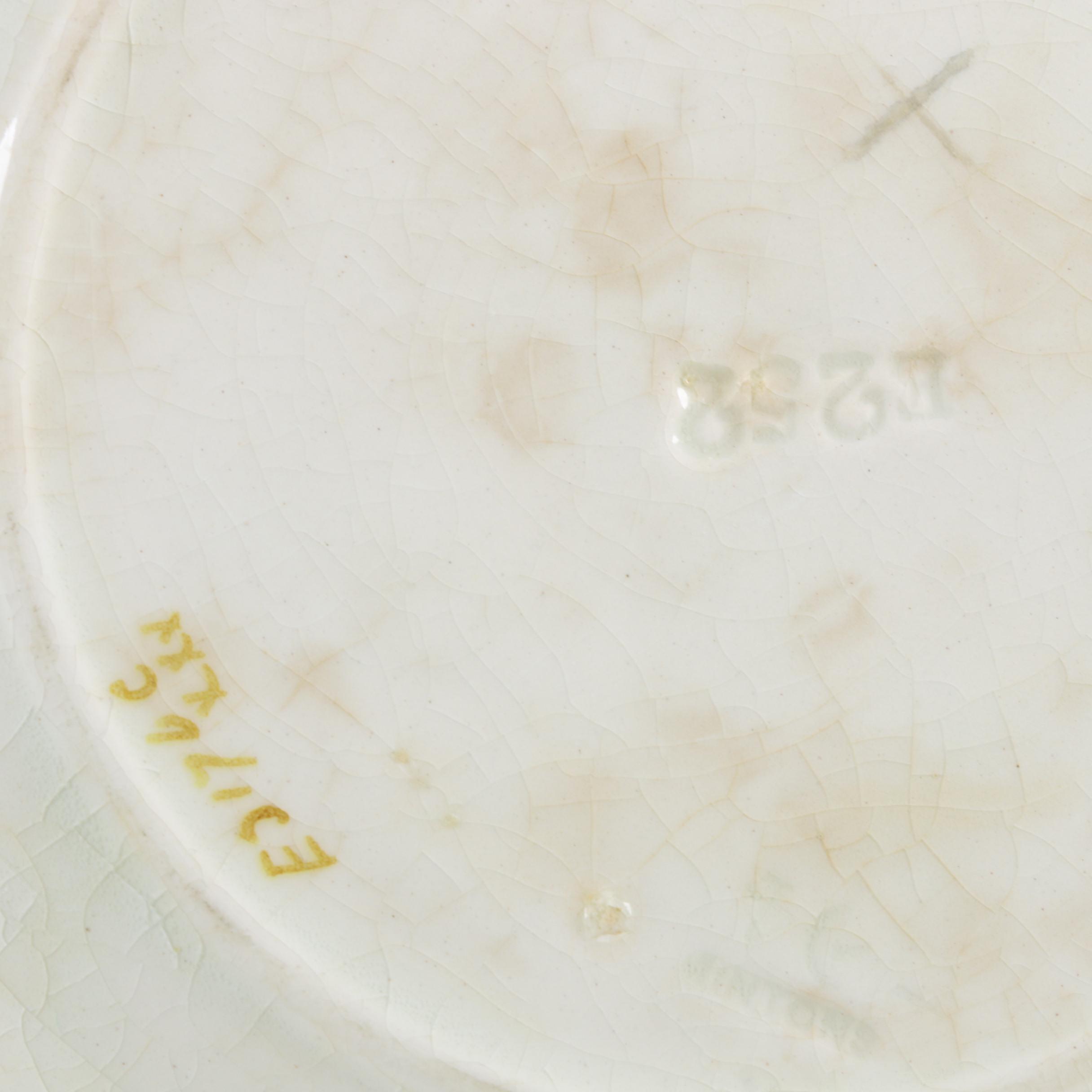 Antique Minton Aesthetic Movement Majolica Botanical Plates