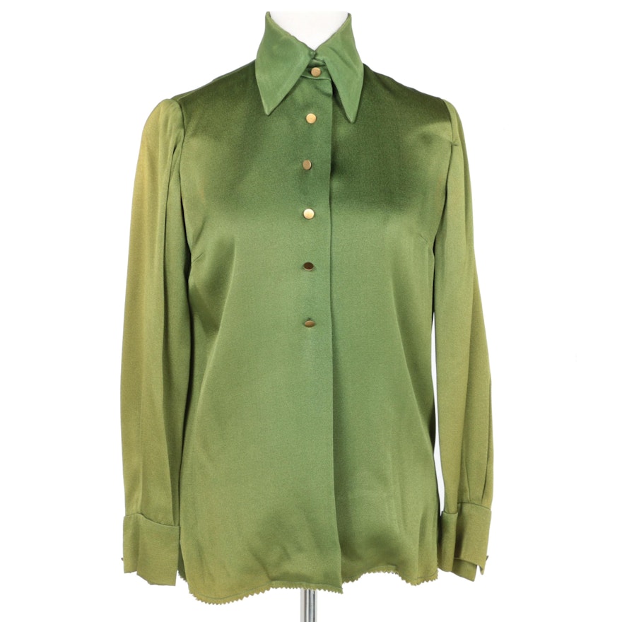 Vintage Cardinali Green Blouse