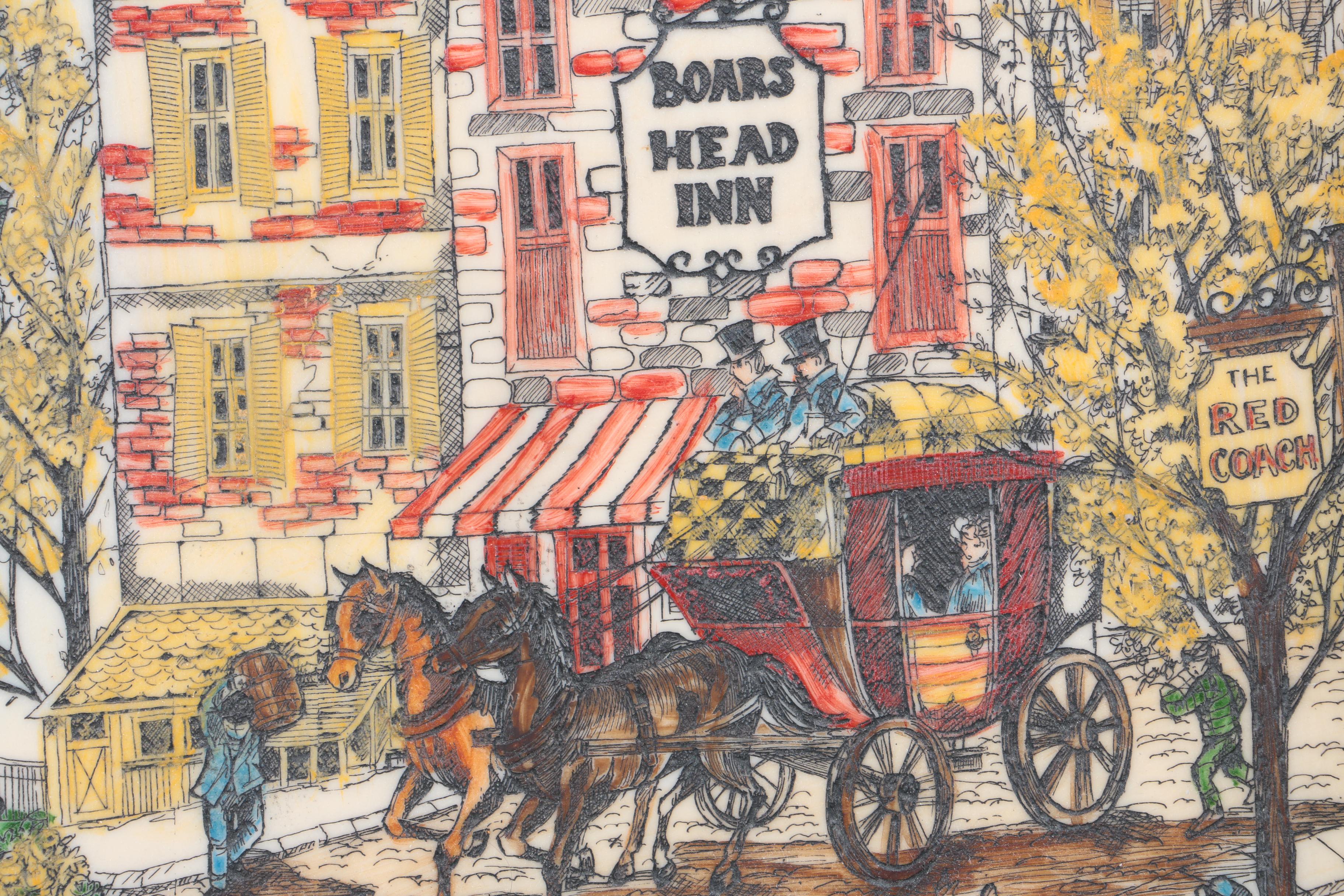 C. Harsha Hand-Colored Engraved Resin Plate