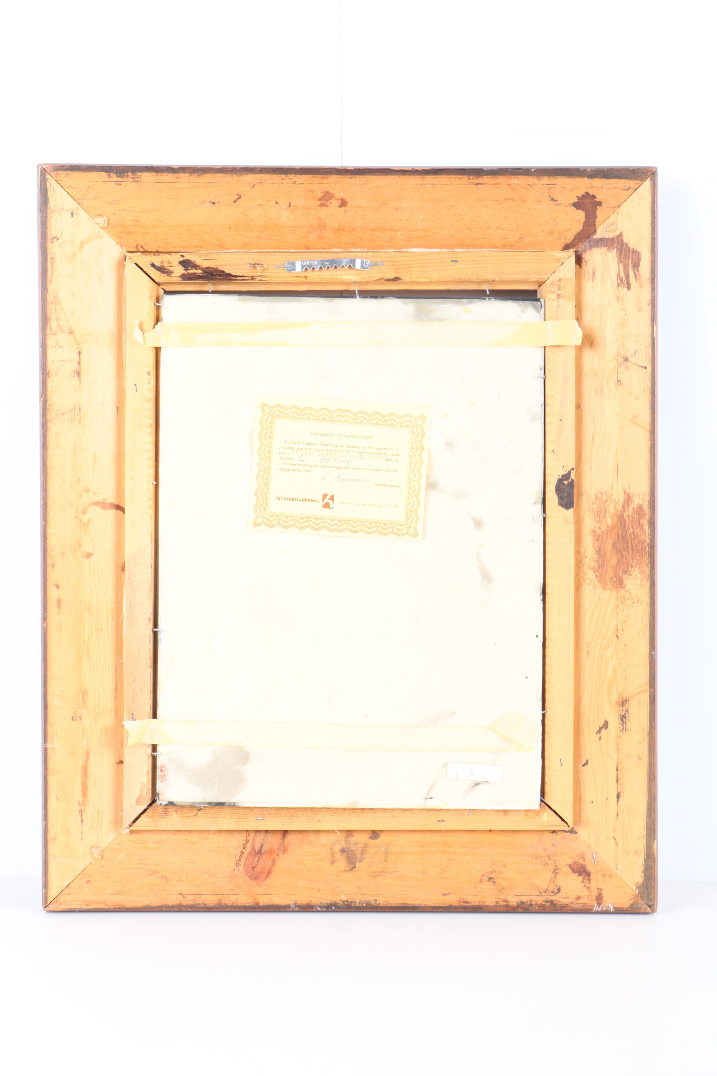 C. Harsha Hand-Colored Engraved Resin Plate