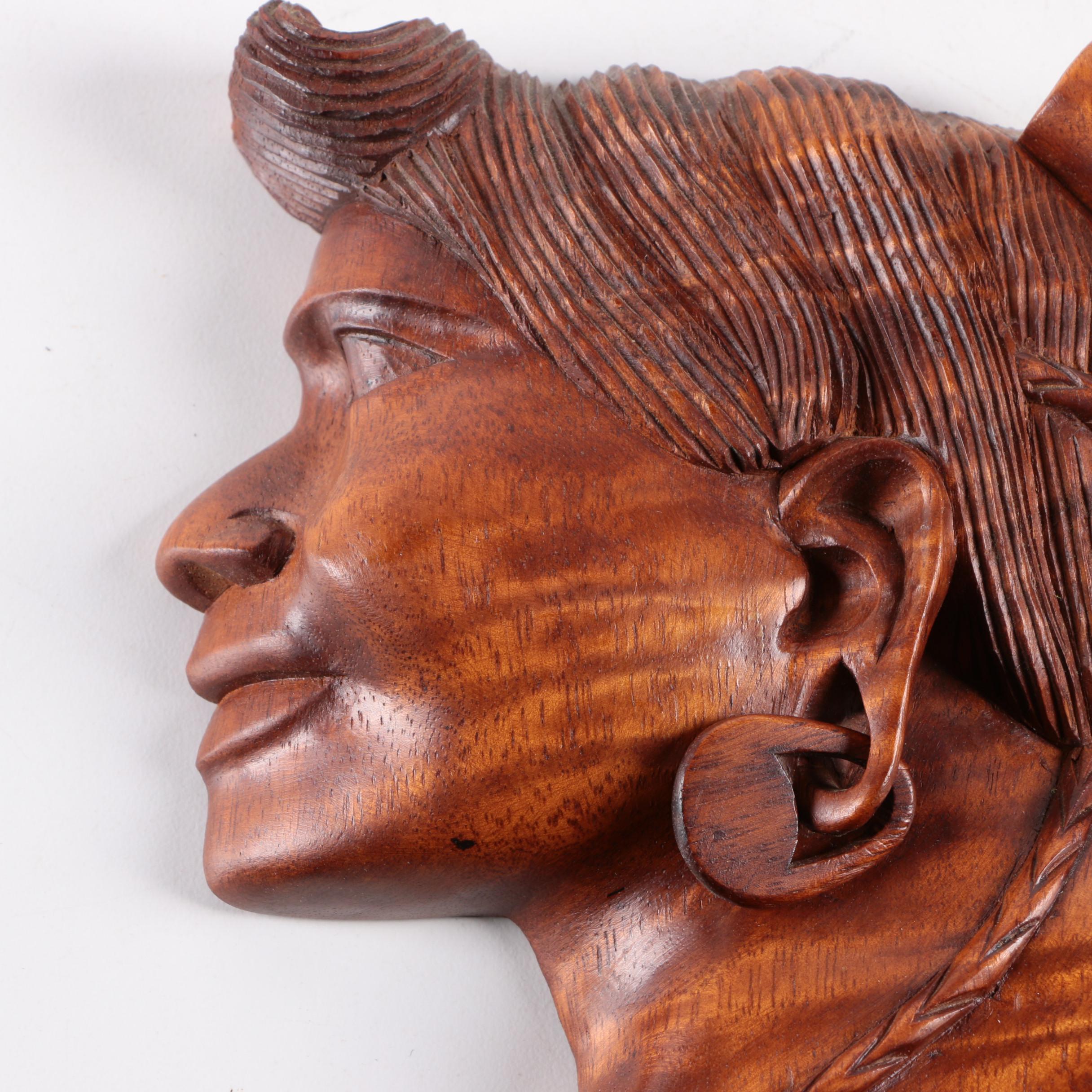 Vintage Filipino Carved Wood Wall Decor