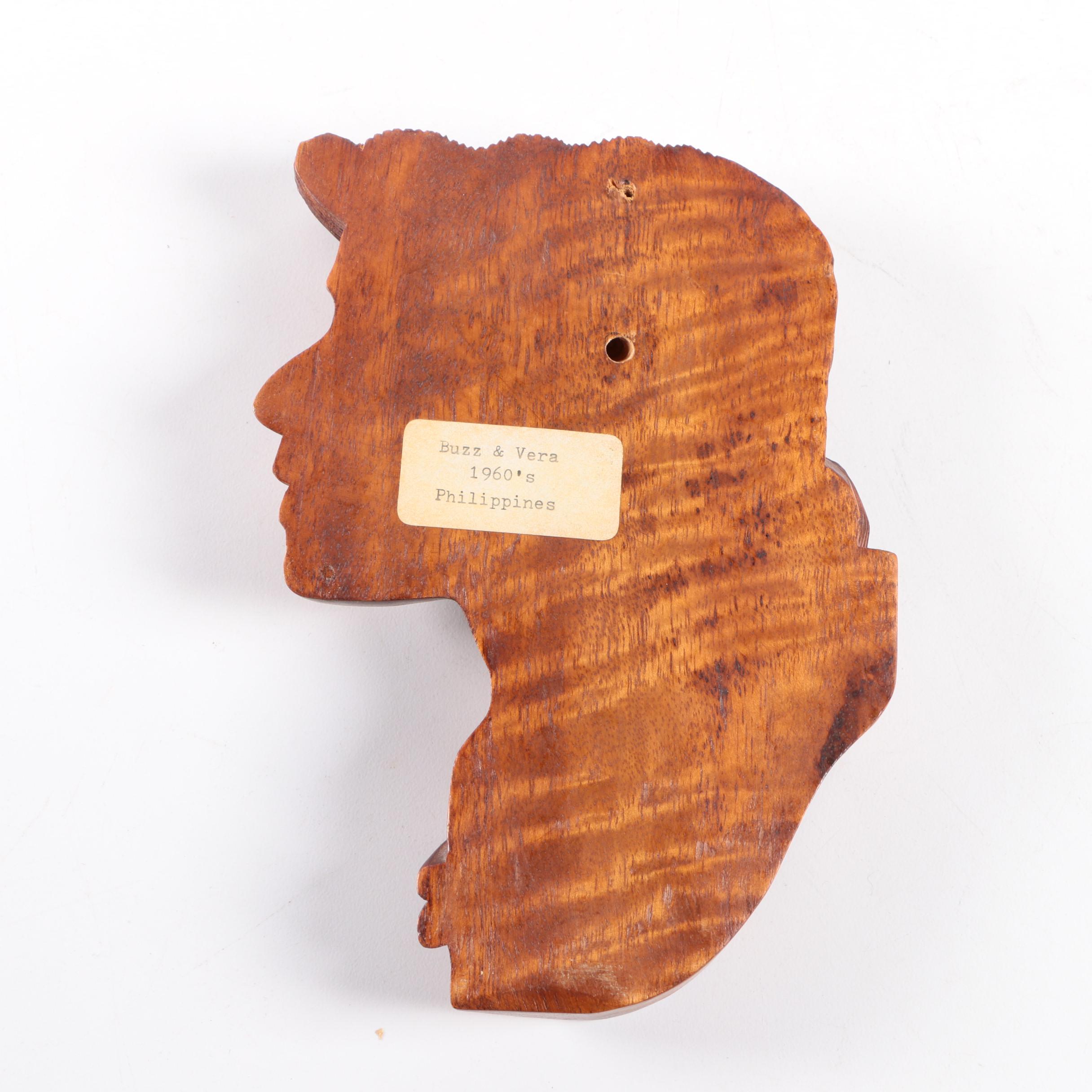 Vintage Filipino Carved Wood Wall Decor