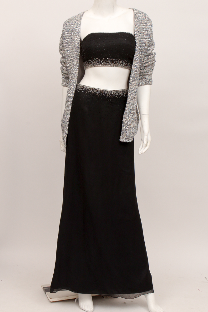 Cassandra Stone Bandeau and Skirt Set and Theyskens' Theory Sweater Jacket