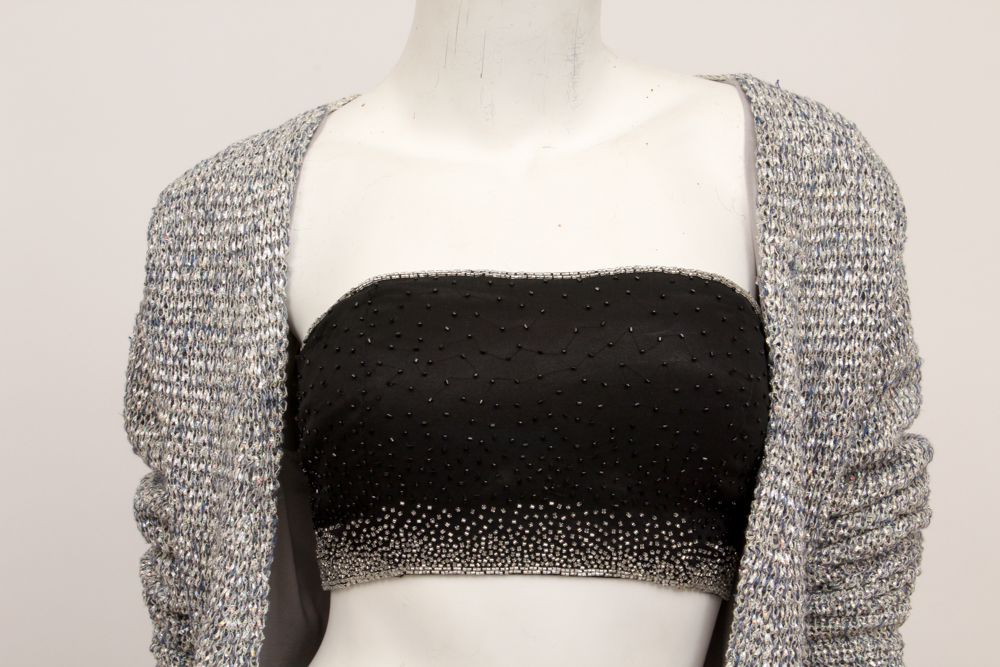 Cassandra Stone Bandeau and Skirt Set and Theyskens' Theory Sweater Jacket