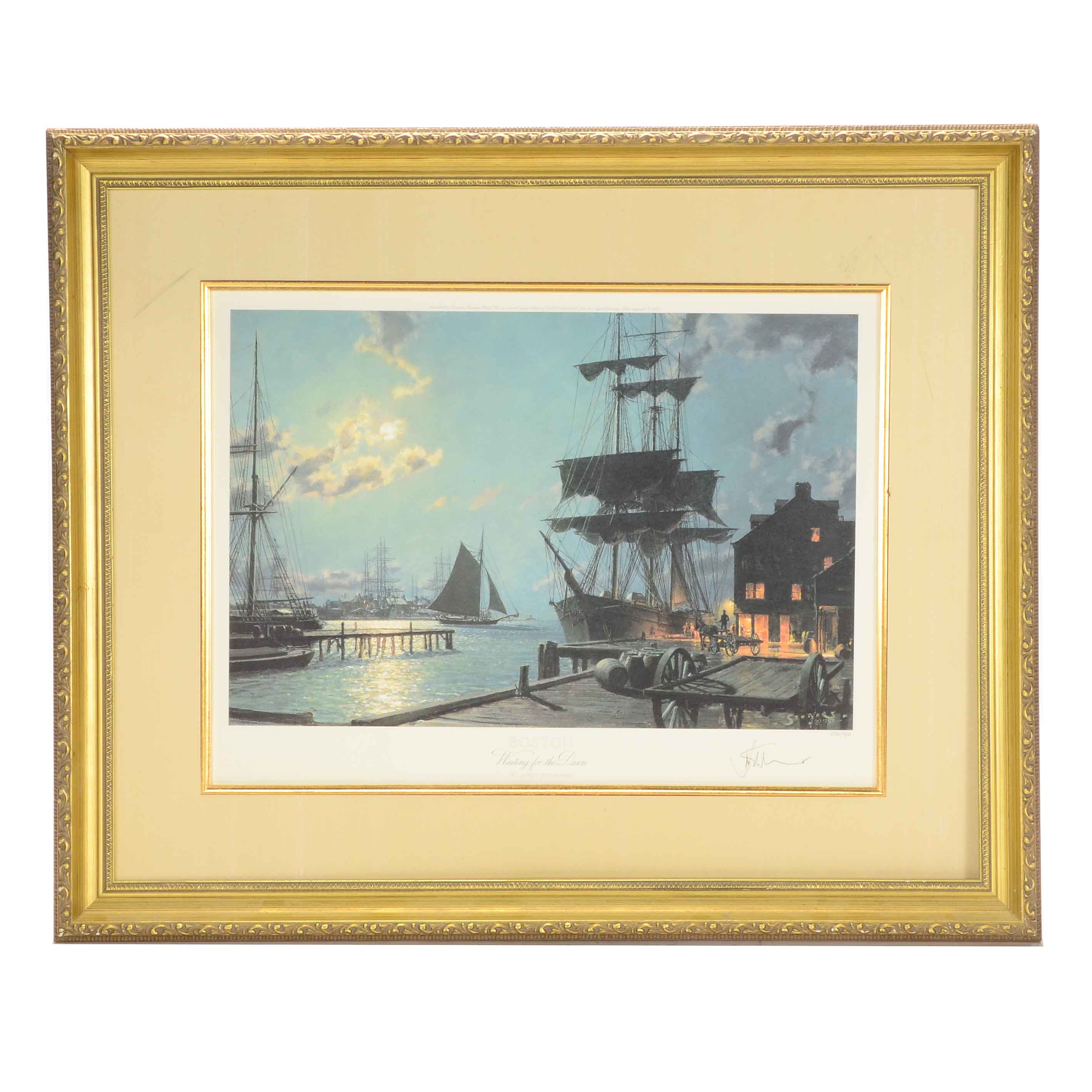 John Stobart Signed Limited Edition Offset Lithograph "Waiting for the Dawn"