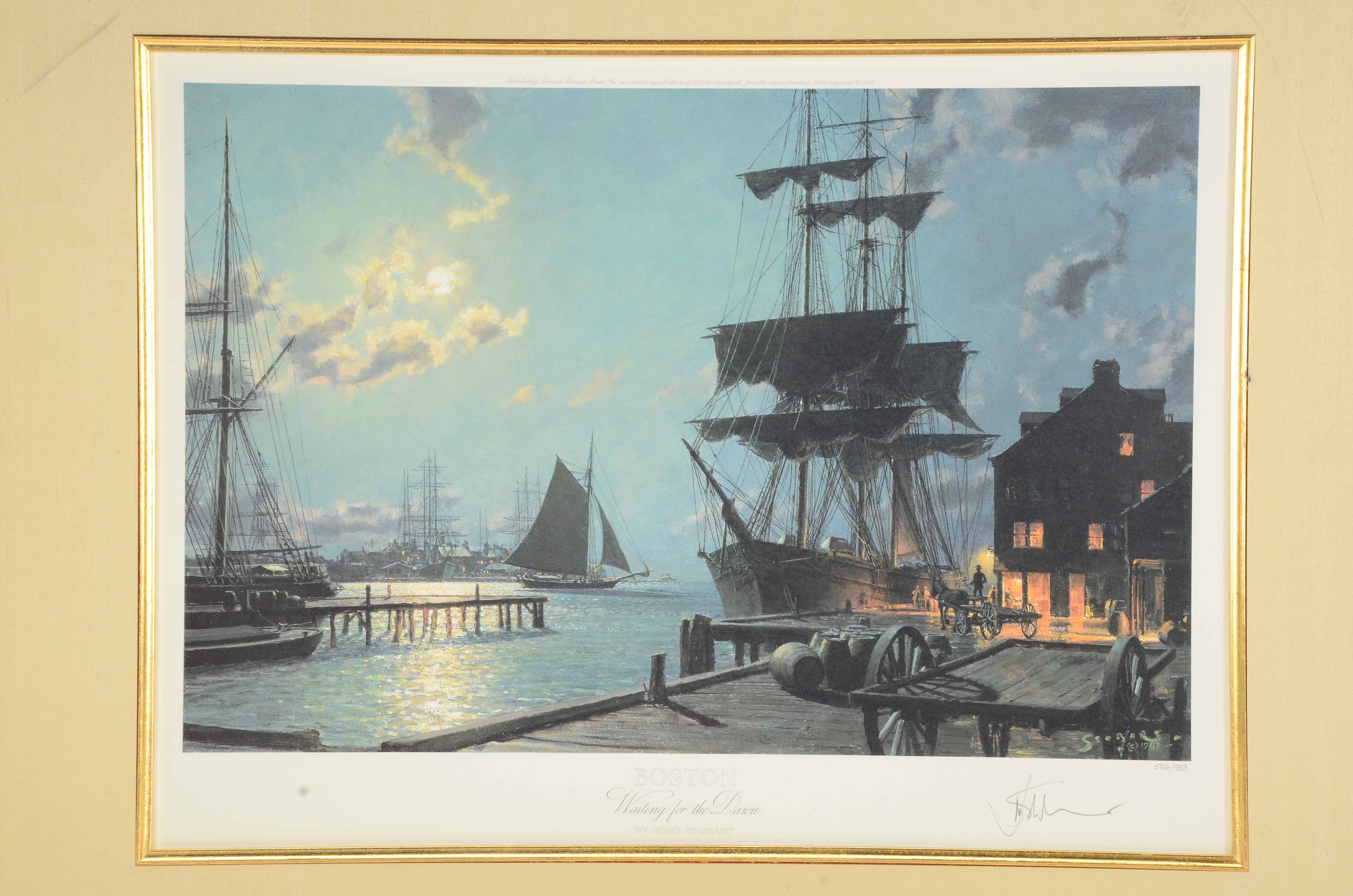 John Stobart Signed Limited Edition Offset Lithograph "Waiting for the Dawn"