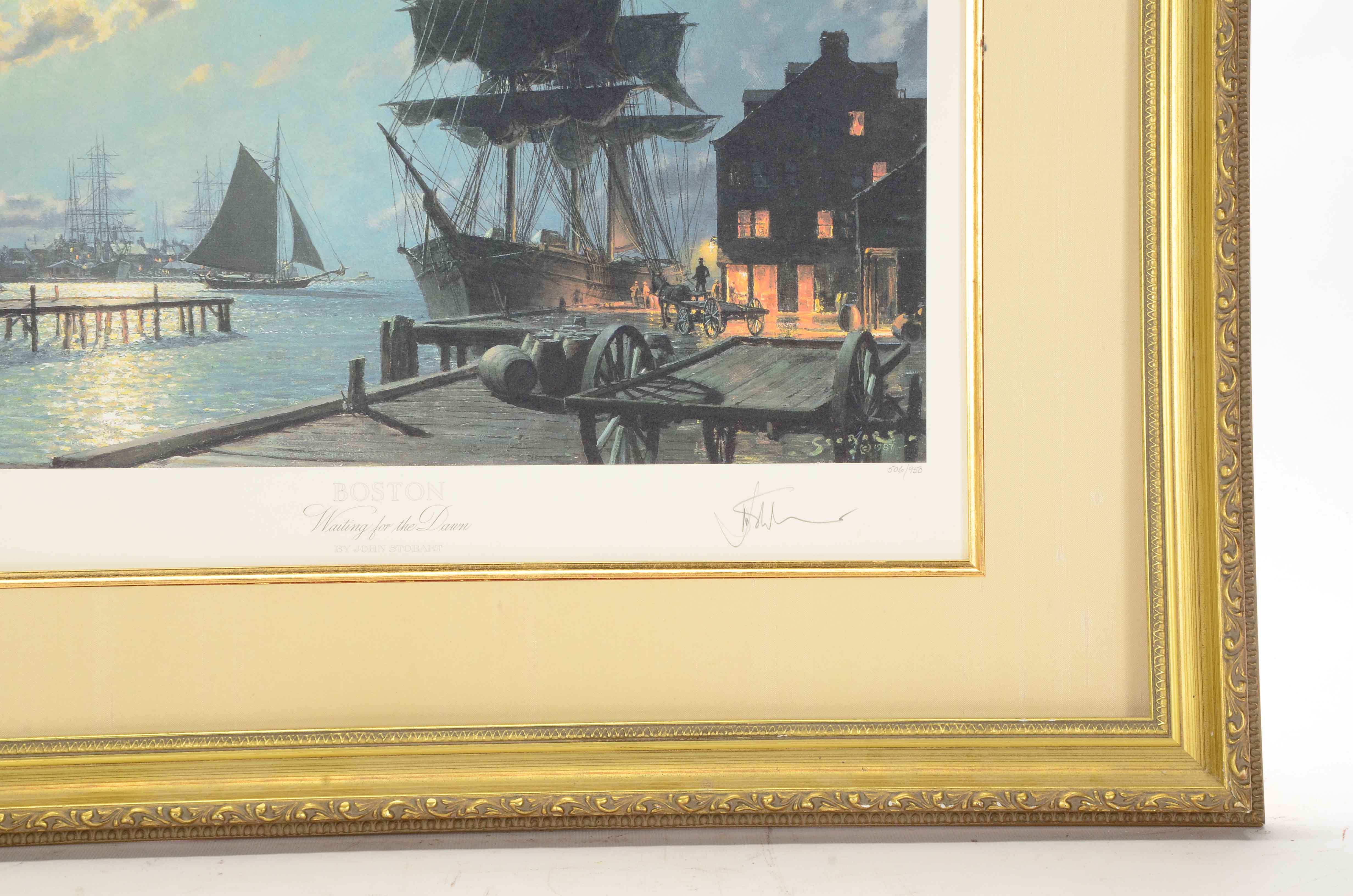 John Stobart Signed Limited Edition Offset Lithograph "Waiting for the Dawn"